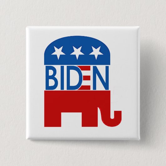 Badge Carré 5 Cm Républicain pour Biden 2020 (Devant)