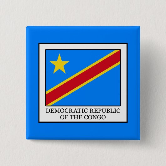 Badge Carré 5 Cm République démocratique du Congo (Devant)