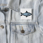 Badge Carré 5 Cm Requin (En situation)