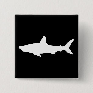 Badge Carré 5 Cm Requin nageant