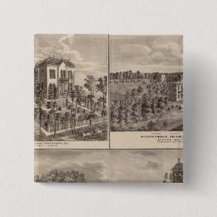 Badge Carré 5 Cm Résidence et Western College de Marshalltown