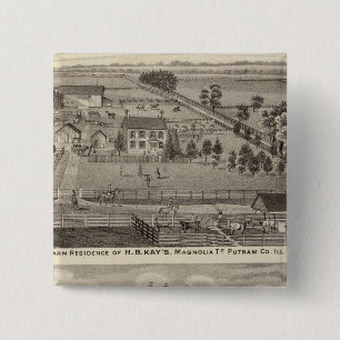 Badge Carré 5 Cm Résidences agricoles de HB Kay et YA Glenn