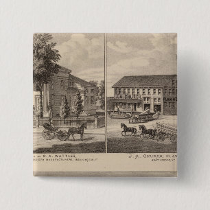 Badge Carré 5 Cm Résidences et usines à Bennington