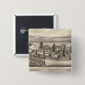 Badge Carré 5 Cm Résidences noires, néales, propriétés (Devant & derrière)