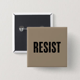 Badge Carré 5 Cm Résister à Trump Protestation anti-Trump Anti Poli