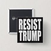 BADGE CARRÉ 5 CM "RÉSISTEZ À L'ATOUT " (Devant & derrière)