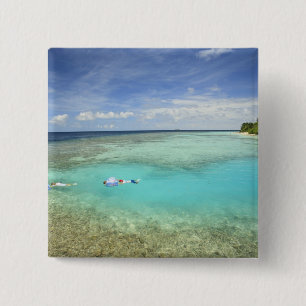 Badge Carré 5 Cm Résort de l'île Bandos, Atoll North Malé, Les