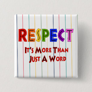Badge Carré 5 Cm Respect d'arc-en-ciel