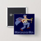 Badge Carré 5 Cm Responsable de maintenance (Devant & derrière)