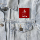 Badge Carré 5 Cm Restez calme et appelez une sage-femme (En situation)