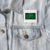 Badge Carré 5 Cm Retour à l'école Science Chalkboard Éducation (En situation)
