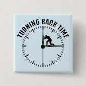 Badge Carré 5 Cm Retourner le temps (Devant)