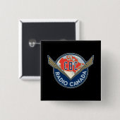 Badge Carré 5 Cm  Rétro 1940-1958 (Devant & derrière)