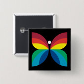 Badge Carré 5 Cm  Rétro 1958-1966 (Devant & derrière)