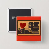 Badge Carré 5 Cm Retro Be Mine (Devant & derrière)
