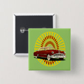 Badge Carré 5 Cm Rétro voiture (Devant & derrière)