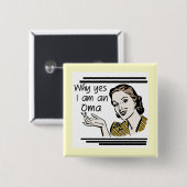 Badge Carré 5 Cm Rétros T-shirts et cadeaux d'Oma (Devant & derrière)