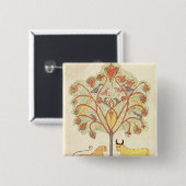 Badge Carré 5 Cm Rêve de Nebuchadnezzar de la 'bible (Devant & derrière)