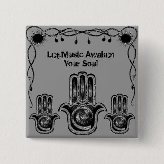 Badge Carré 5 Cm Réveil musical