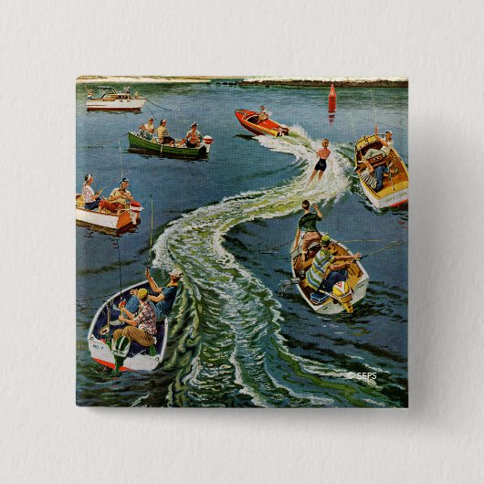 Badge Carré 5 Cm Réveillée par Ben Kimberly Pins (Devant)