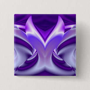 Badge Carré 5 Cm Rêves arc-en-ciel à fleurs violettes