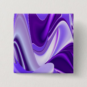Badge Carré 5 Cm Rêves d'arc-en-ciel de fleurs violettes