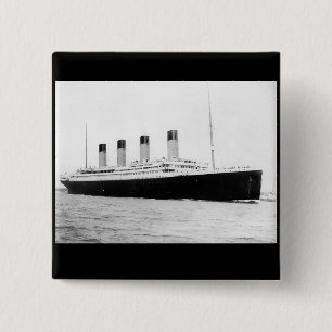 Badge Carré 5 Cm Revêtement de passager titanique de RMS