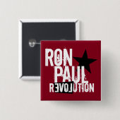 Badge Carré 5 Cm Révolution de Ron Paul (Devant & derrière)