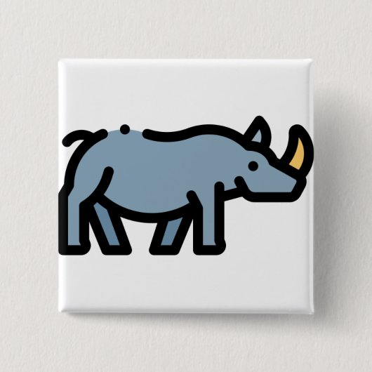Badge Carré 5 Cm Rhino (Devant)