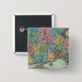 Badge Carré 5 Cm Rhode Island Et Connecticut (Devant & derrière)