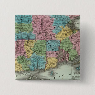Badge Carré 5 Cm Rhode Island Et Connecticut