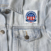 Badge Carré 5 Cm Rick Perry (En situation)