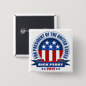 Badge Carré 5 Cm Rick Perry (Devant & derrière)