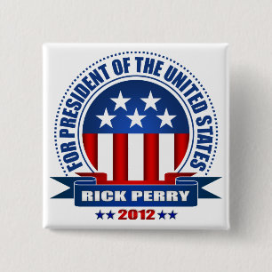 Badge Carré 5 Cm Rick Perry