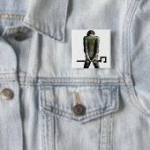 Badge Carré 5 Cm Riddler 2 (En situation)