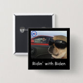Badge Carré 5 Cm Riden' avec Biden 2020 (Devant & derrière)