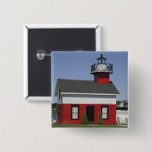 Badge Carré 5 Cm Rive du phare relocalisée près de Douglas (Devant & derrière)