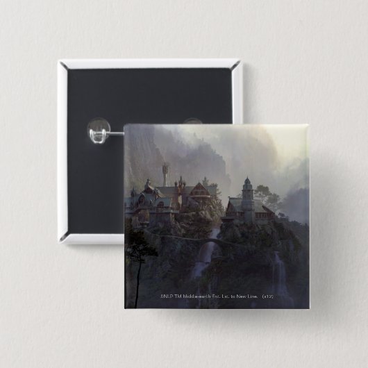 Badge Carré 5 Cm Rivendell (Devant & derrière)