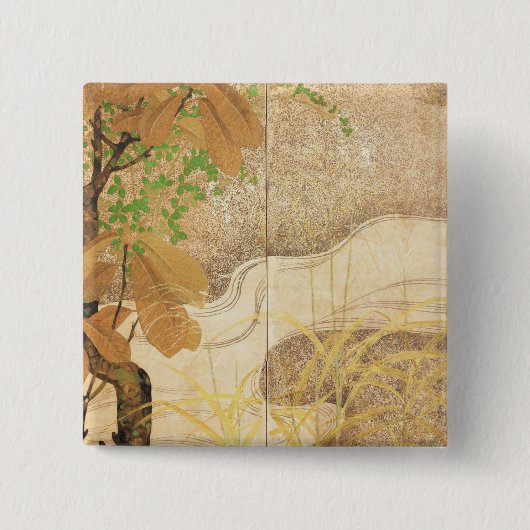 Badge Carré 5 Cm Rivière débordante (Devant)