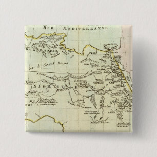 Badge Carré 5 Cm Rivière et montagnes d'Afrique