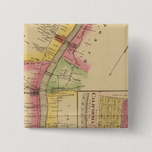 Badge Carré 5 Cm Rivière et vallée de l'Ohio supérieur