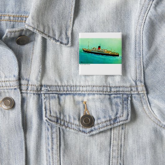 Badge Carré 5 Cm RMS Parthia (En situation)