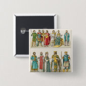 Badge Carré 5 Cm Robe à la cour bizantine (Devant & derrière)