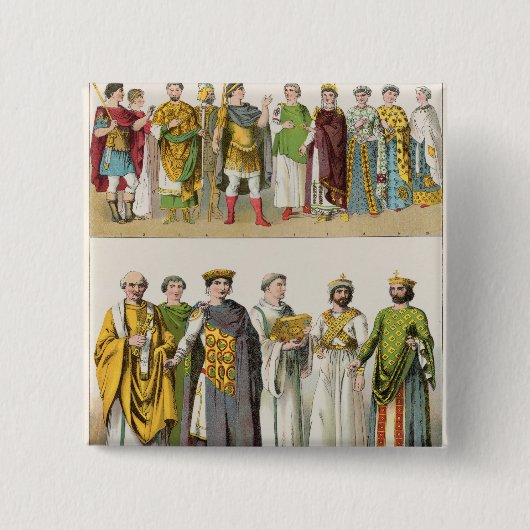 Badge Carré 5 Cm Robe à la cour bizantine (Devant)