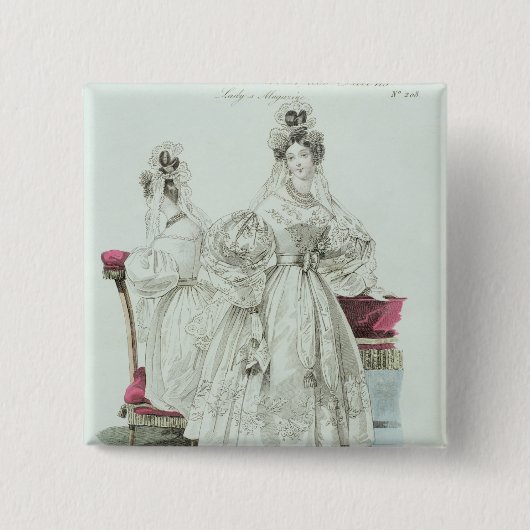 Badge Carré 5 Cm Robe de mariage, "salons de Le Follet Courrier (Devant)