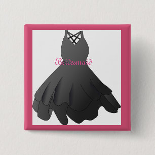 Badge Carré 5 Cm Robe de mariée demoiselle d'honneur Bouton de robe