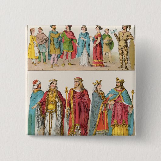 Badge Carré 5 Cm Robe franche (Devant)