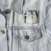 Badge Carré 5 Cm Robe Mariage victorienne (En situation)