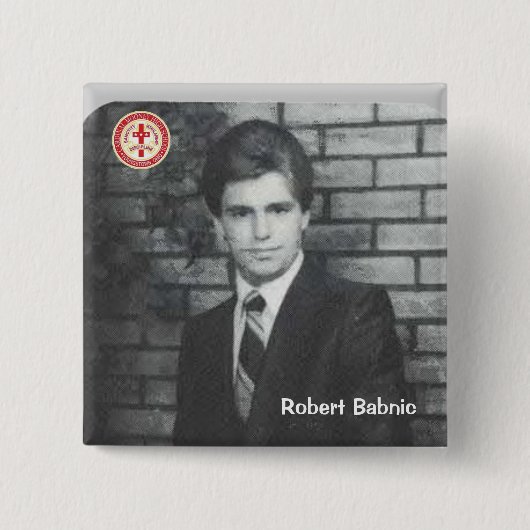 Badge Carré 5 Cm Robert Babnic (Devant)