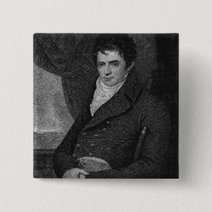Badge Carré 5 Cm Robert Fulton (1765-1815), gravé par le parc de